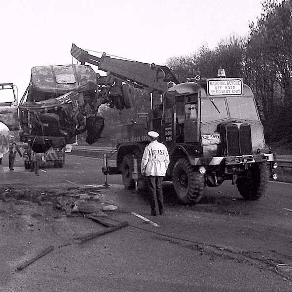Milly working on the Esher By Pass